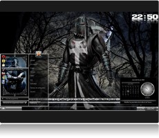 Sreenshot Th�me Windows 7 templar theme noir et gris.