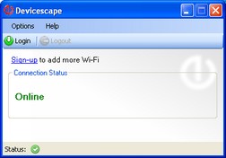 Screenshot du logiciel wifi Devicescape.