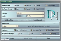 screenshot WiFi SiStr.
